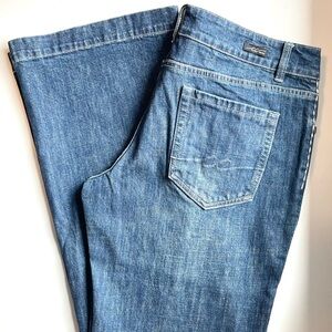 CC Western Wide Leg Trousers - Signature Series Dark Wash - Size 33 | 34